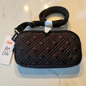 Lug Black Quilted Coupe XL Crossbody Bag